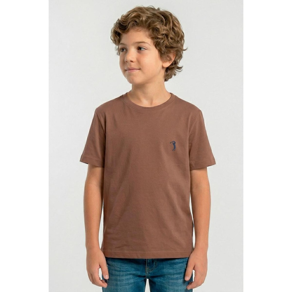 Camiseta Lisa Infantil Aleatory Marrom