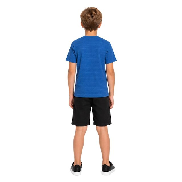 Camiseta Listrada Manga Curta Algodão Infantil Menino