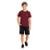 Camiseta Listrada Manga Curta Algodão Infantil Menino - Vinho