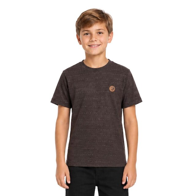 Camiseta Listrada Manga Curta Algodão Infantil Menino