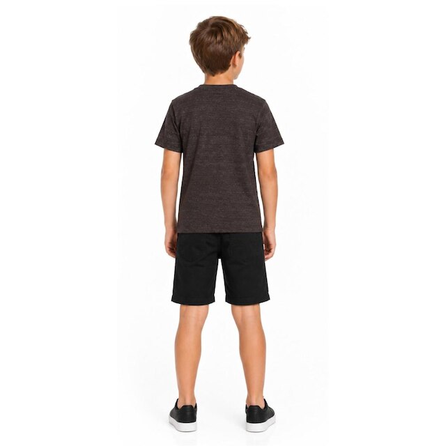 Camiseta Listrada Manga Curta Algodão Infantil Menino