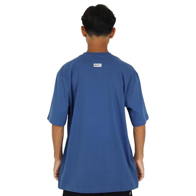 Camiseta Logo Boton Wats 26002 Azul