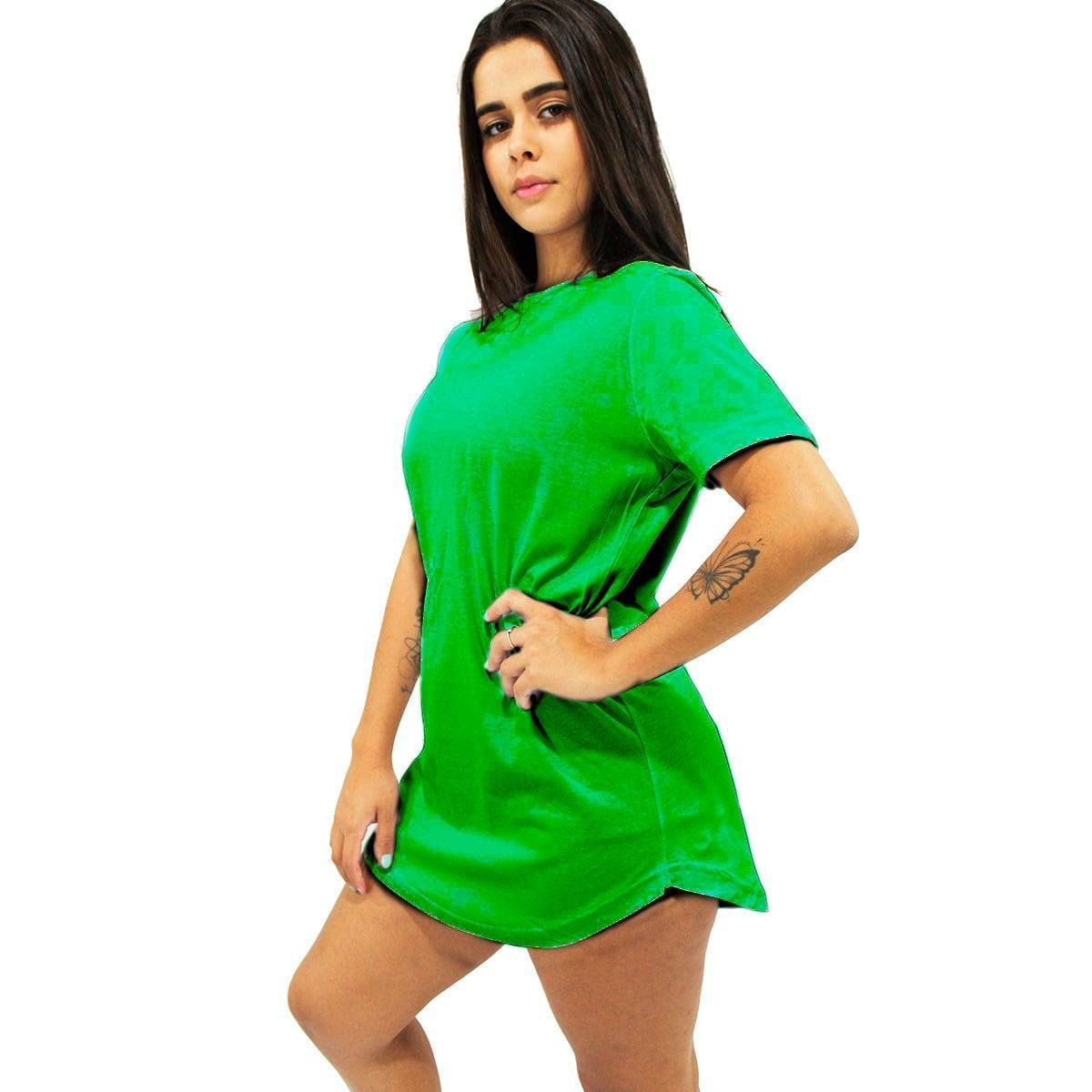 Camiseta Longline Feminina Camisa Oversized TropiCaos Menor preço em Camiseta Longline Feminina Camisa Oversized TropiCaos