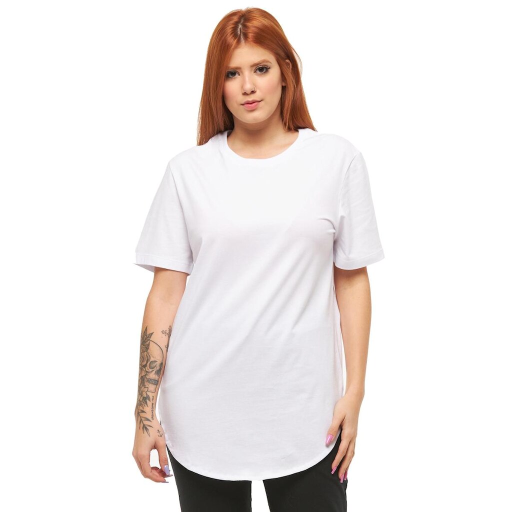 Camiseta Longline Feminina Manga Curta Oversized
