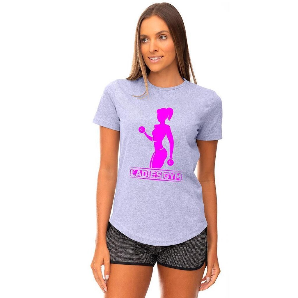 Camiseta Longline Feminina MXD Conceito Estampas Dia De Treino Fitness