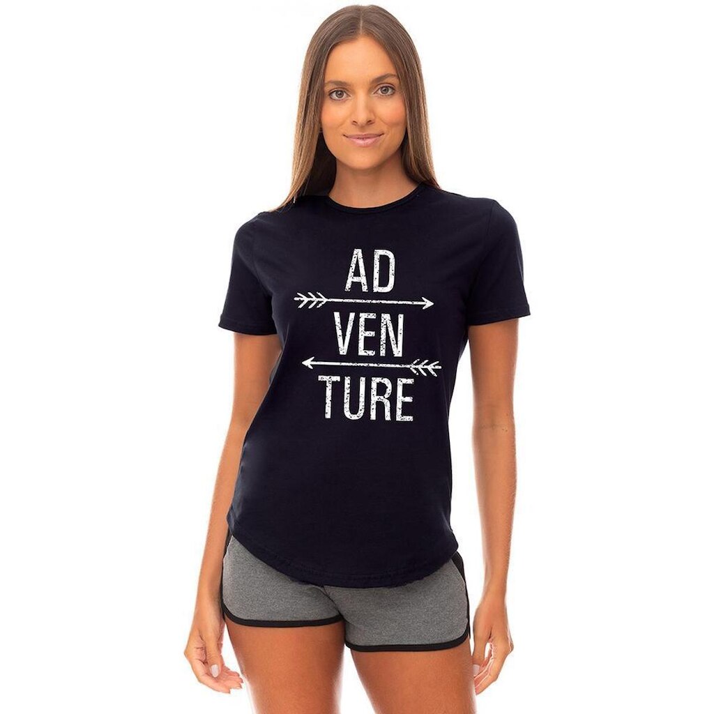 Camiseta Longline Feminina MXD Conceito Estampas Dia De Treino Fitness