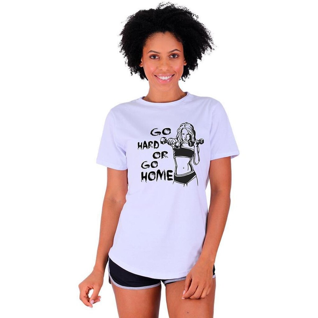 Camiseta Longline Feminina MXD Conceito Estampas Fitness Dia a Dia