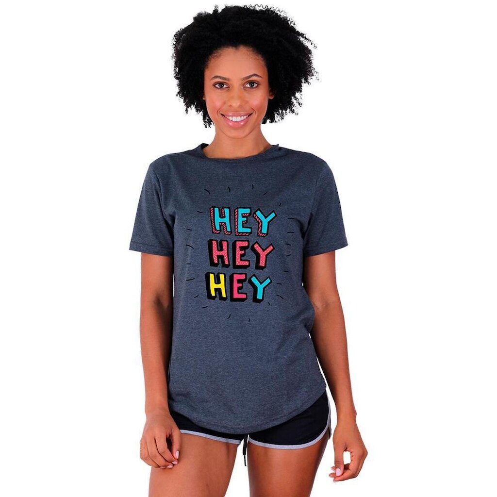 Camiseta Longline Feminina MXD Conceito Estampas Fitness Dia a Dia