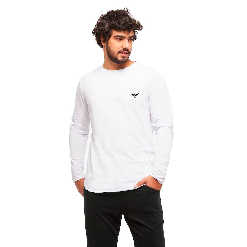 Camiseta Longline Logo Konoa Manga Comprida Oversized