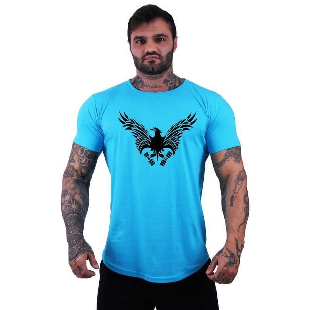 Camiseta Longline Manga Curta A Conceito Fênix Com Halteres