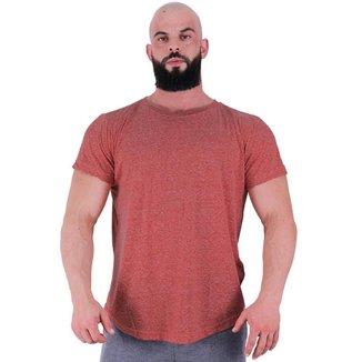 Camiseta Longline Manga Curta MXD Pontilhado Sem Estampa com Cores Casuais e Básicas da Moda