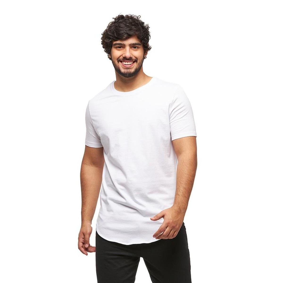 Camiseta Longline Manga Curta Oversized Menor preço em Camiseta Longline Manga Curta Oversized
