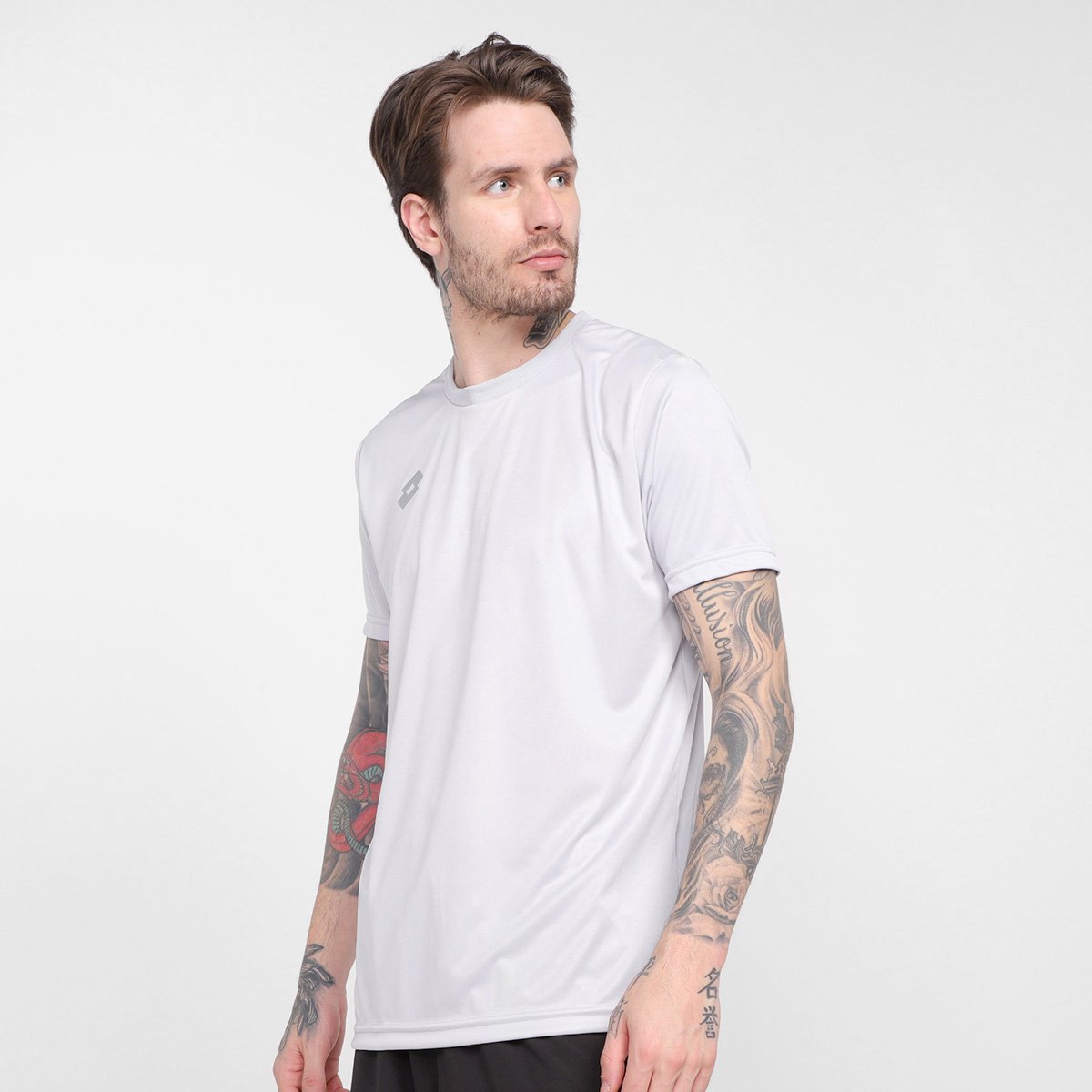 Camiseta Lotto Training Masculina - Cinza Claro Menor preço em Camiseta Lotto Training Masculina - Cinza Claro