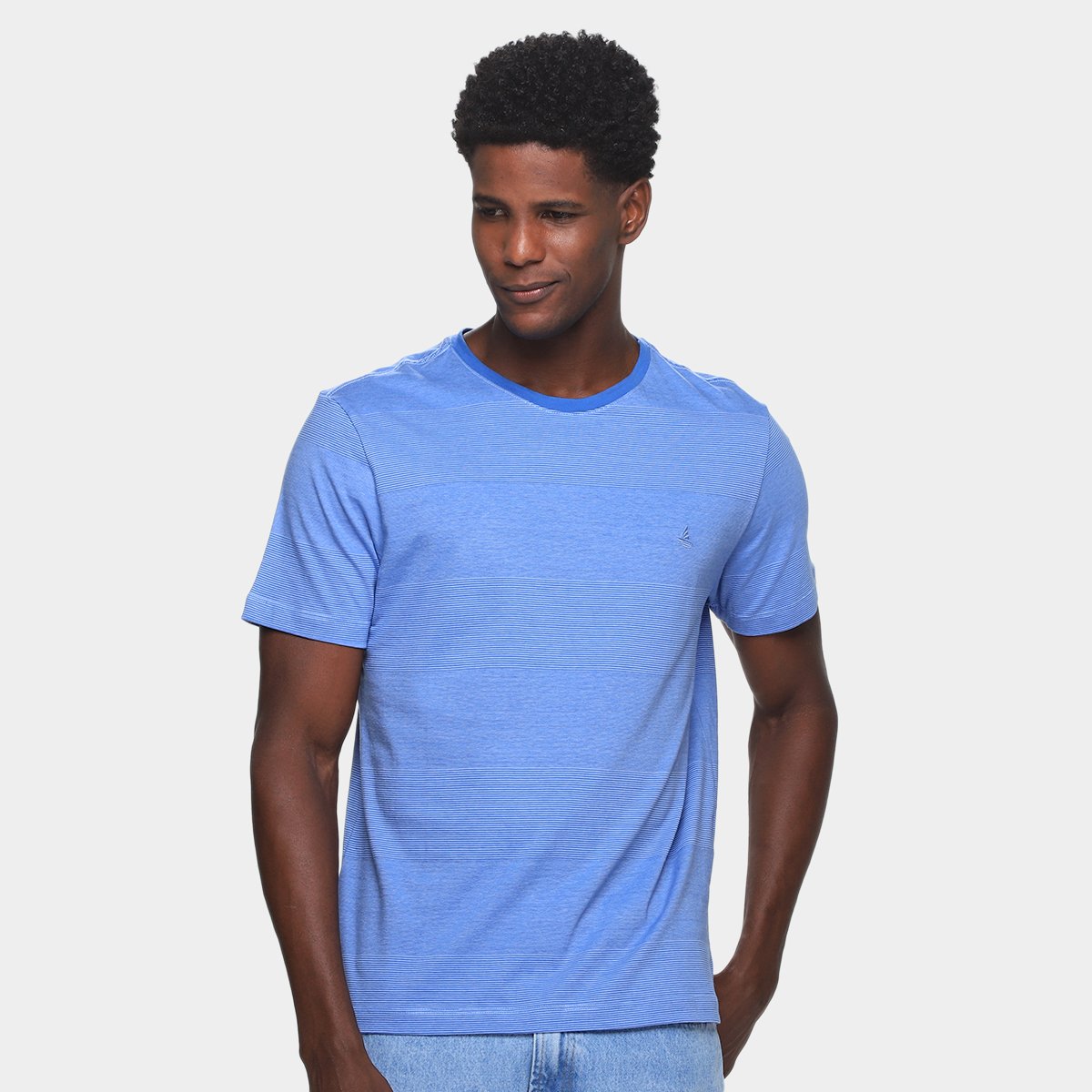 Camiseta Lucky Sailing Meia Malha Listrada Masculina Menor preço em Camiseta Lucky Sailing Meia Malha Listrada Masculina