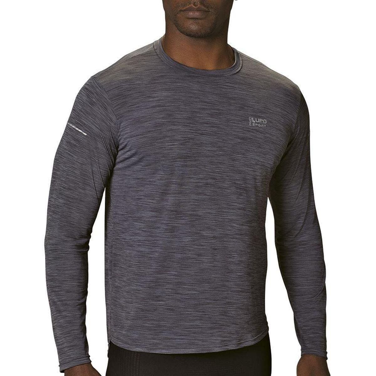 Camiseta Lupo Poliamida Manga Longa Masculina - Grafite Menor preço em Camiseta Lupo Poliamida Manga Longa Masculina - Grafite