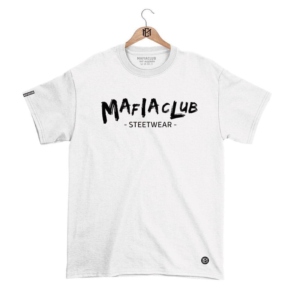 Camiseta Mafiaclub Gola Redonda Estampa MAFIACLUB 2 Streetwear fio 30.1 Penteado