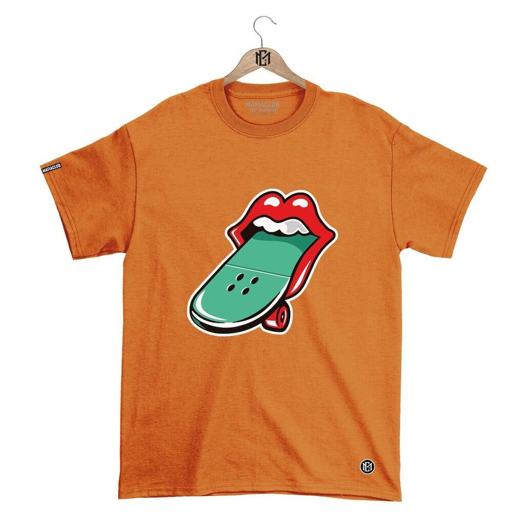 Camiseta Mafiaclub Gola Redonda Estampa SKATE Streetwear fio 30.1 Penteado