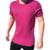 Camiseta Malha Canelada Slim Fit Manga Curta Masculina - Rosa