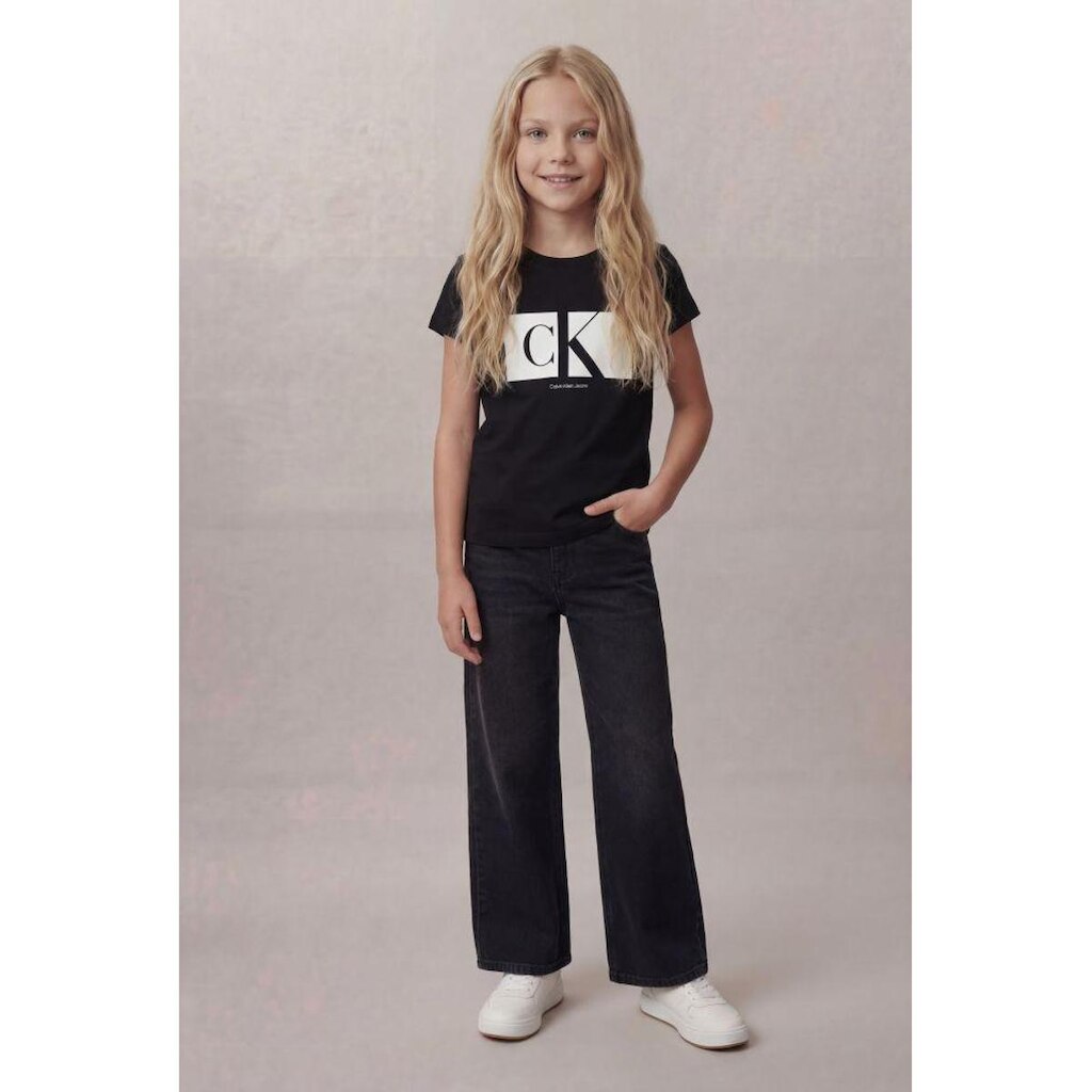 Camiseta Malha Ckj Girl Reissue Vazado - Preto