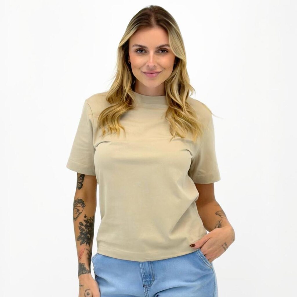 Camiseta Malwee Básica Manga Curta Feminina