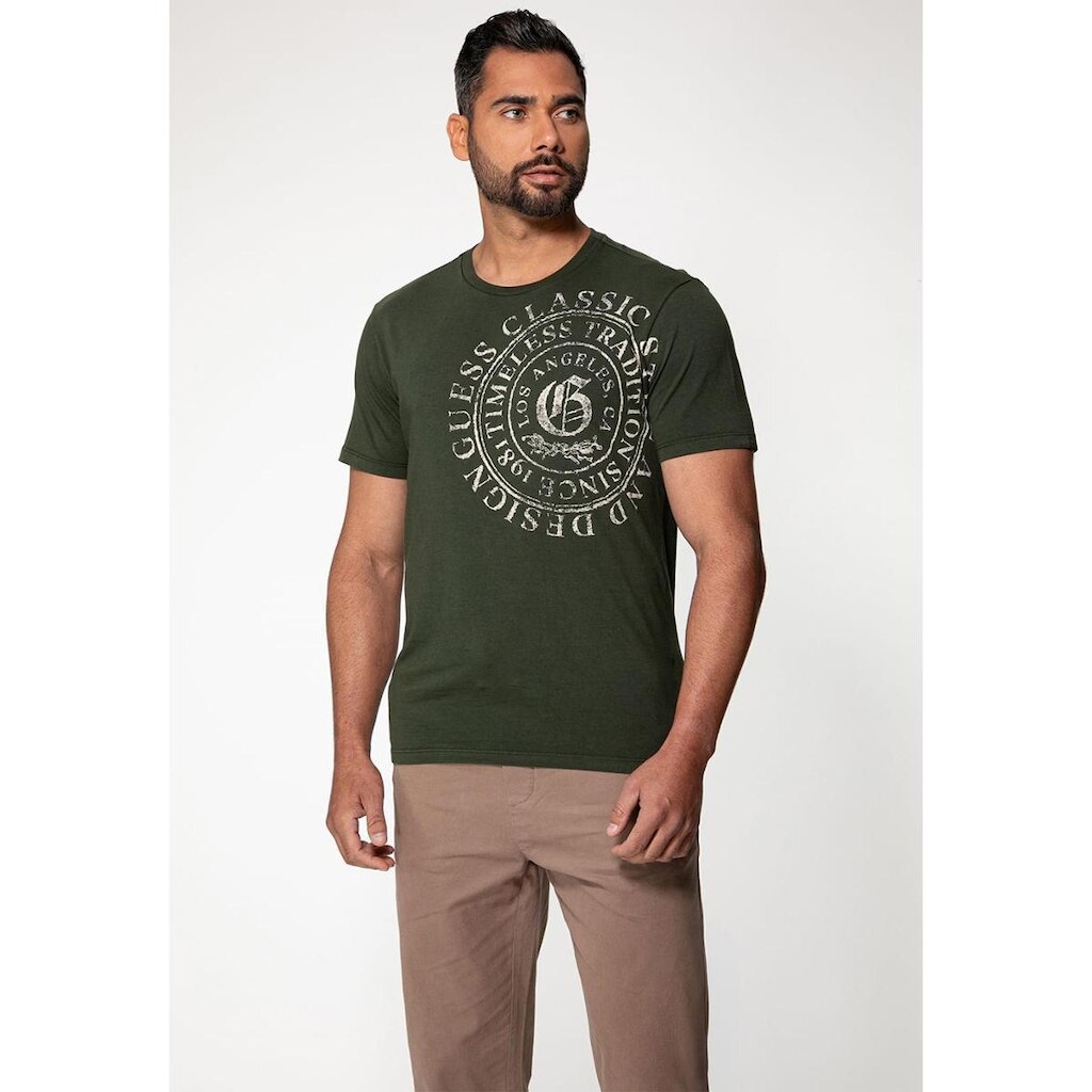 Camiseta Mandala Peito Verde Escuro