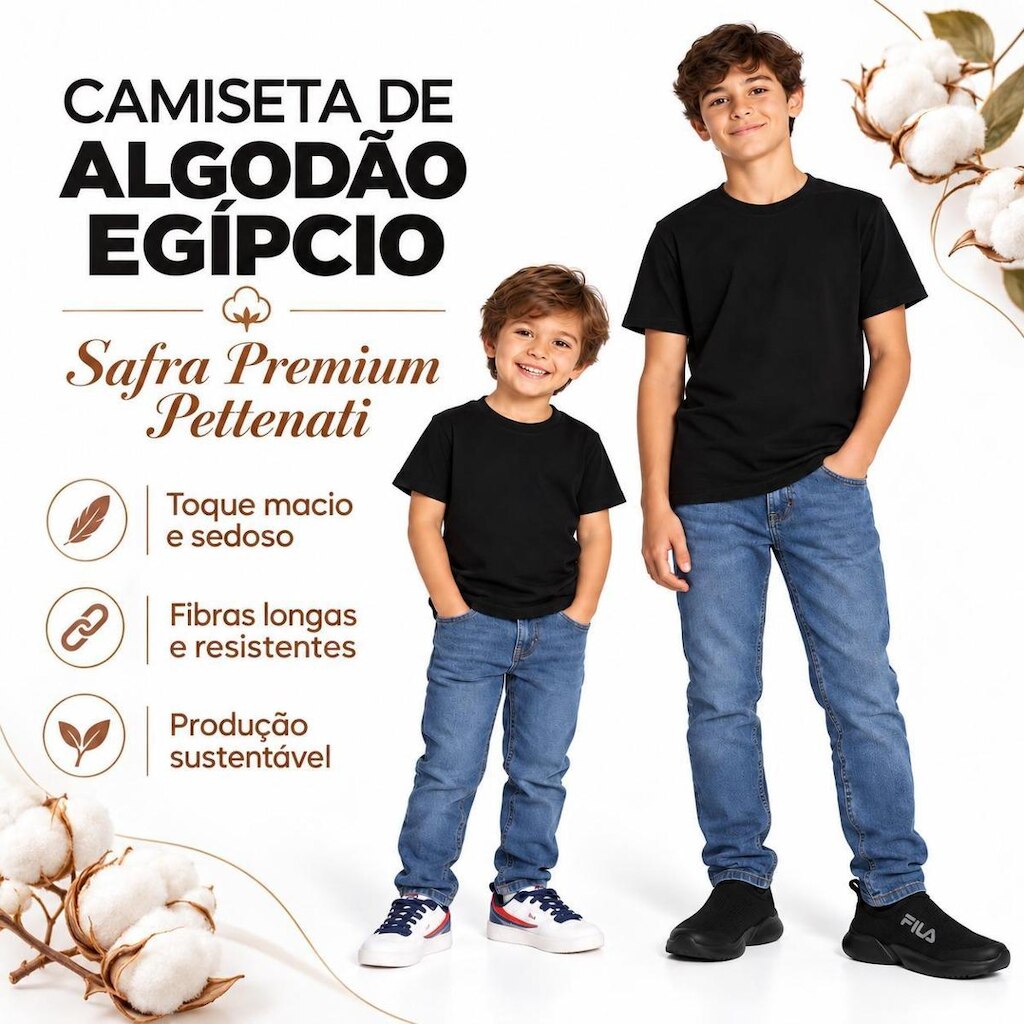 Camiseta manga curta algodão Egípicio Have Fun