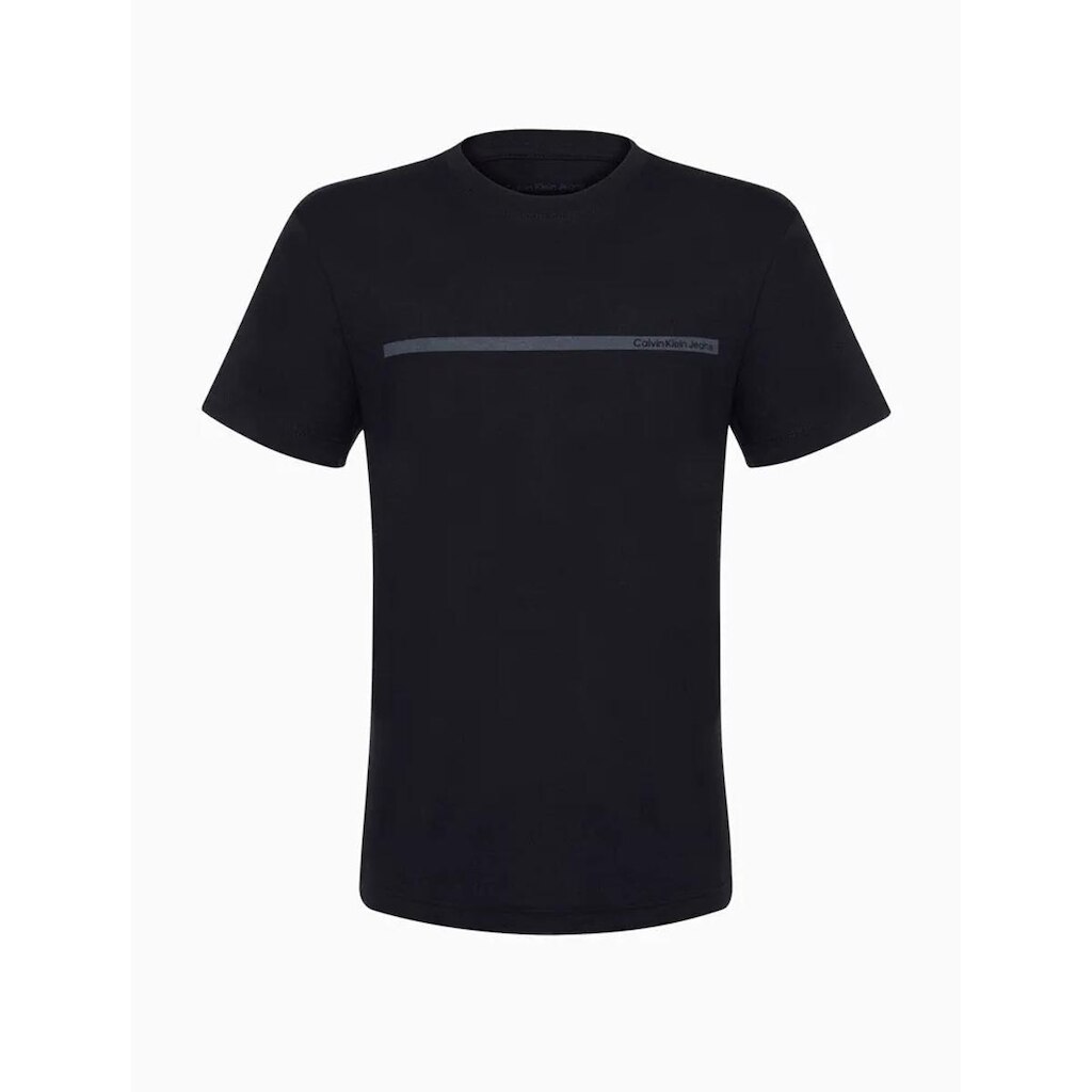 Camiseta Manga Curta Calvin Klein Jeans  Boy Palito Preto