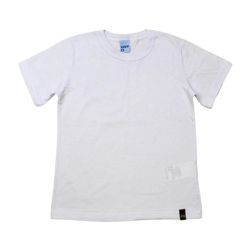 Camiseta Manga Curta Infantil Básica Algodão 1025 - Livy