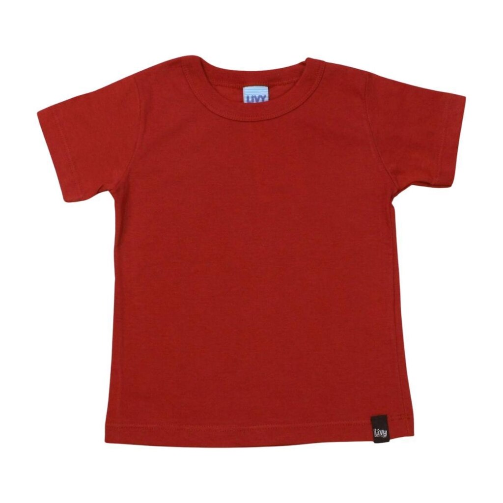 Camiseta Manga Curta Infantil Básica Algodão 1025 - Livy