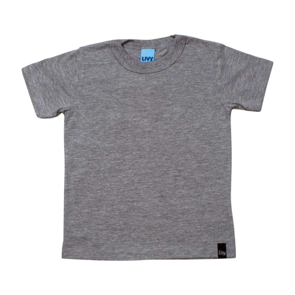Camiseta Manga Curta Infantil Básica Algodão 1025 - Livy