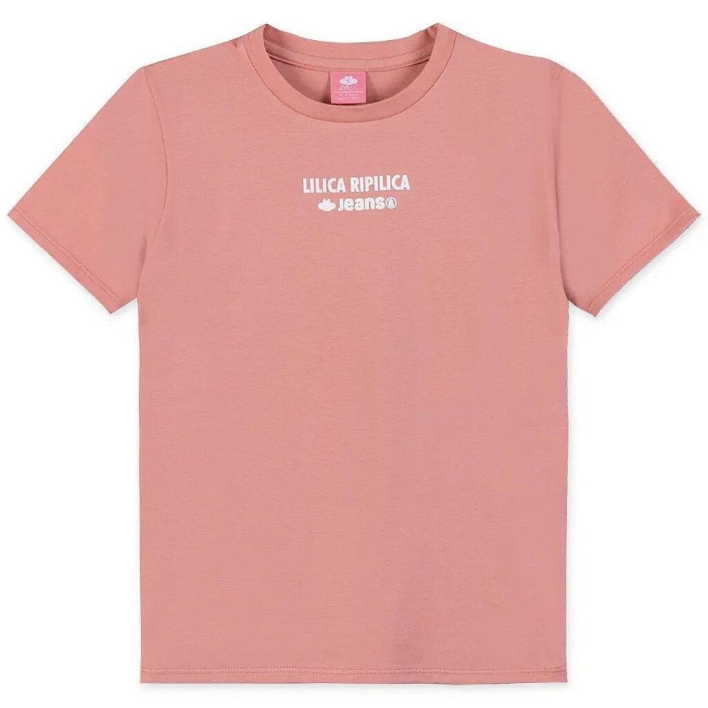 Camiseta Manga Curta Lilica Ripilica Jeans R Rosa