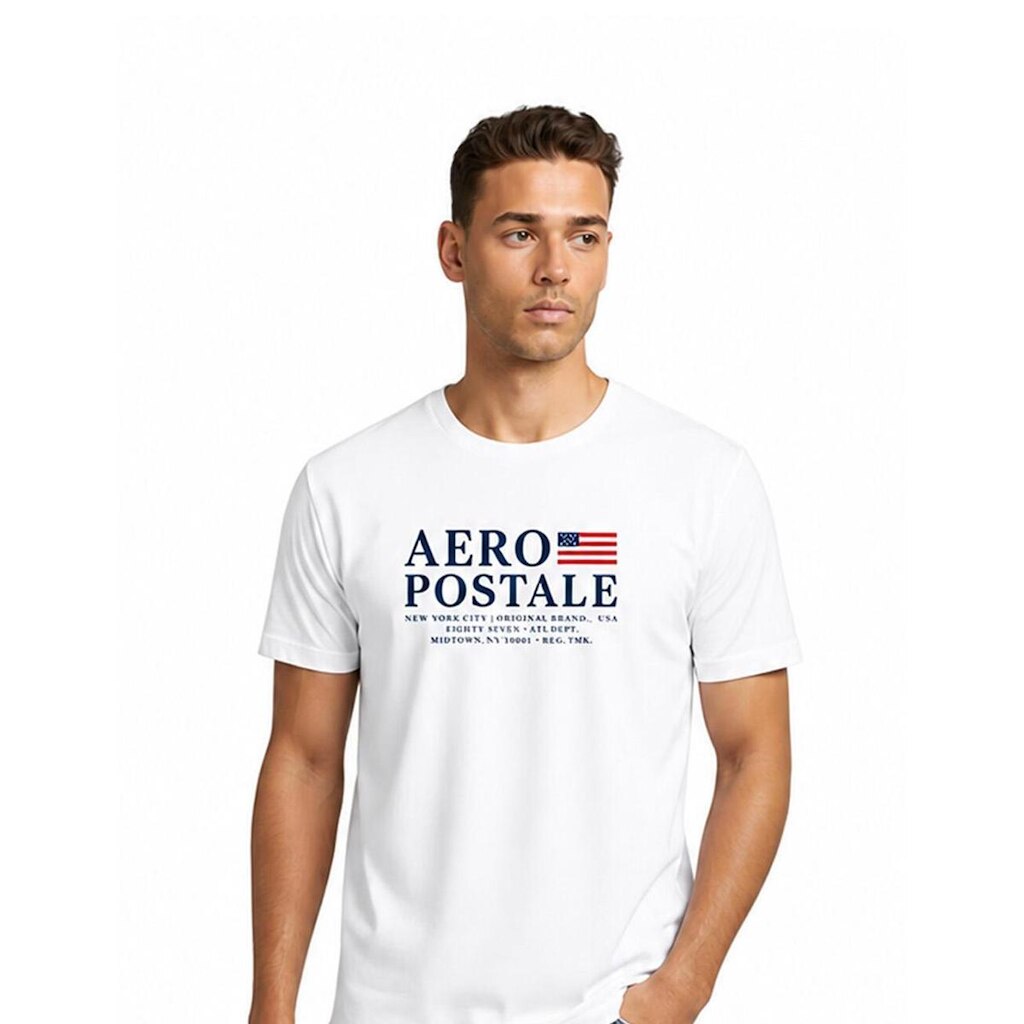 Camiseta Manga Curta Masculino Bordada Aéropostale