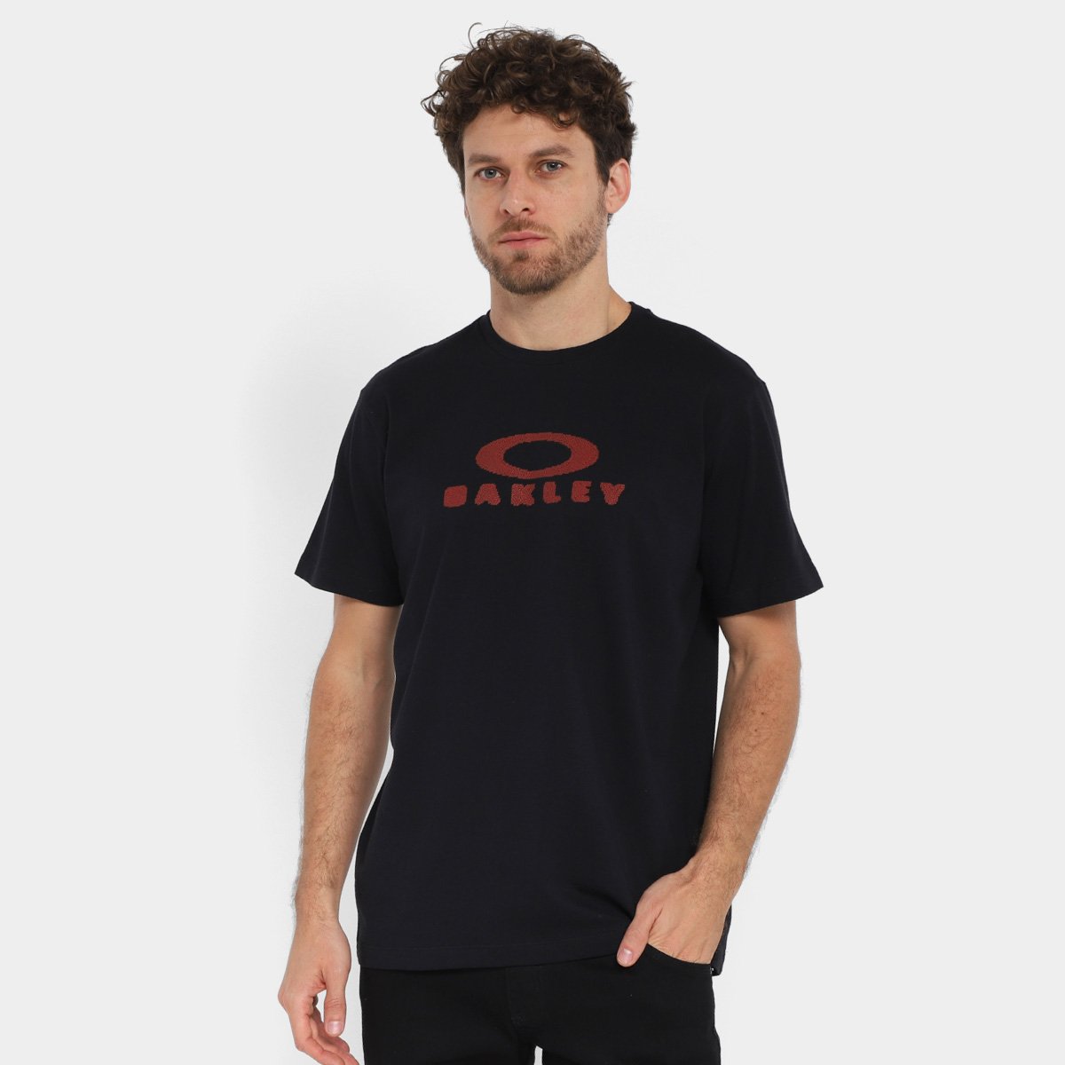 Camiseta Manga Curta Oakley Super Logo Masculina - Preto Menor preço em Camiseta Manga Curta Oakley Super Logo Masculina - Preto
