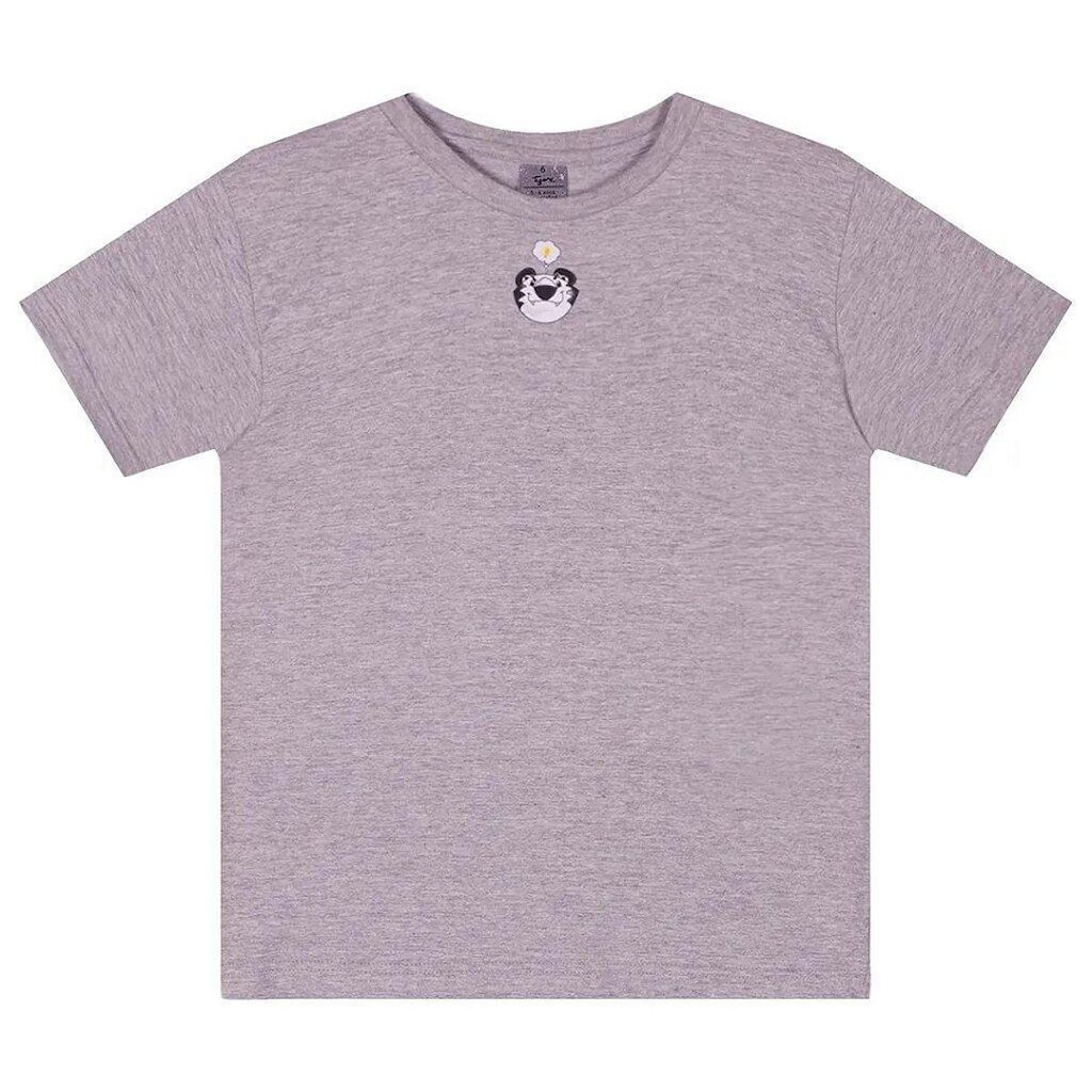 Camiseta Manga Curta Tigor T Tigre Logo Basic Cinza
