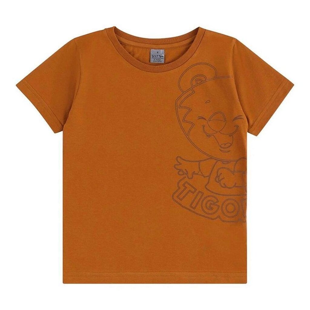 Camiseta Manga Curta Tigor T Tigre New Urban Mini Marrom