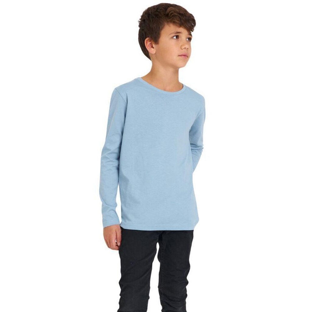 Camiseta Manga Longa Básica Infantil Lisa Dia a Dia