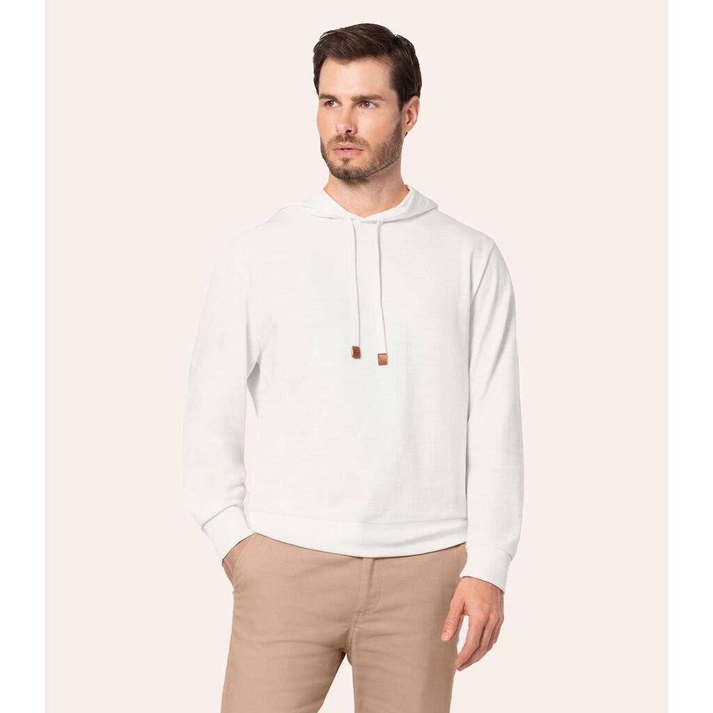 Camiseta Manga Longa Com Capuz Diametro Bege