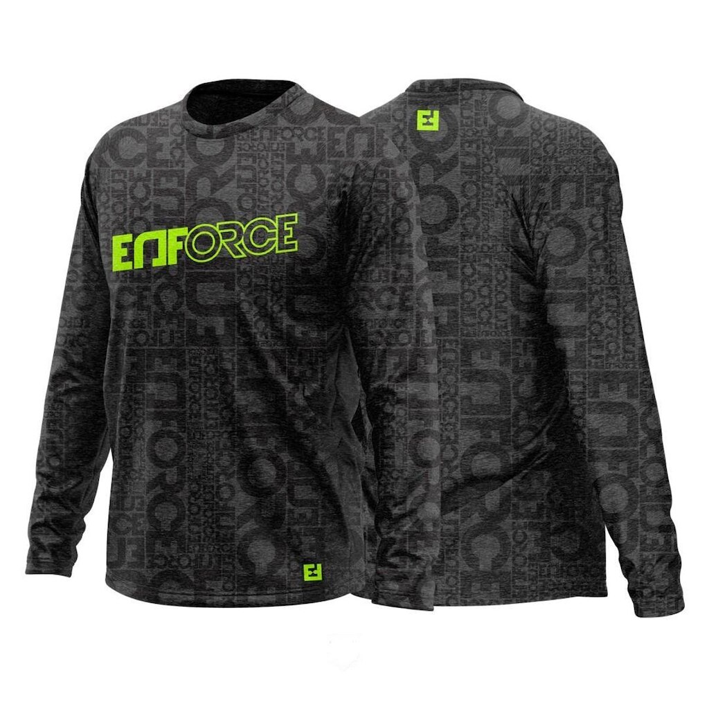 Camiseta Manga Longa Dry  Academia -TAM M Enforce Fitness