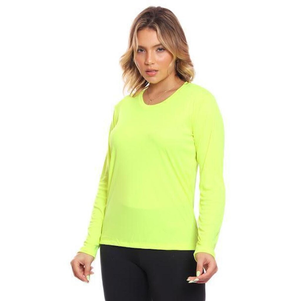 Camiseta Manga Longa Dry Proteção Uv Feminina
