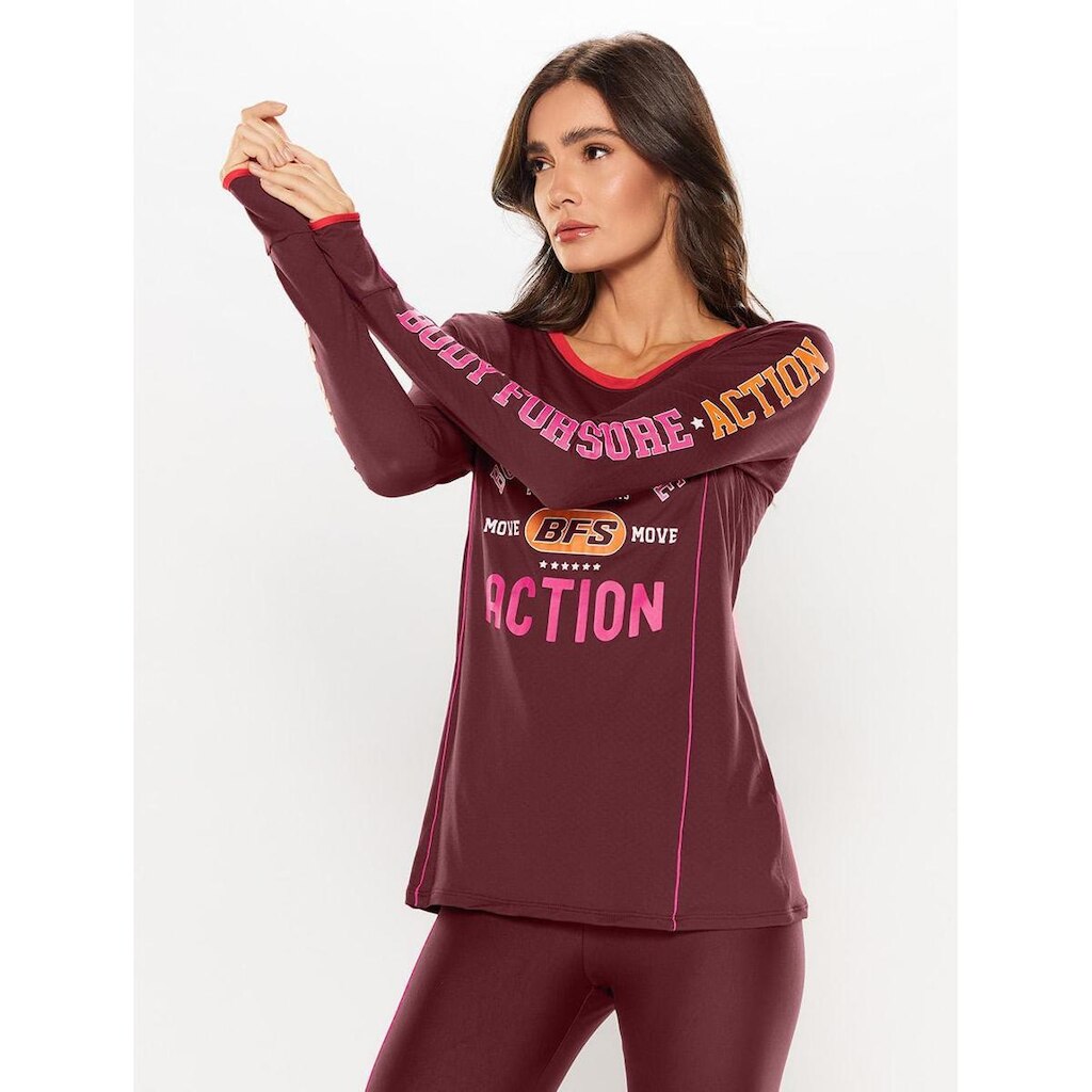 Camiseta Manga Longa Estampada Olympia