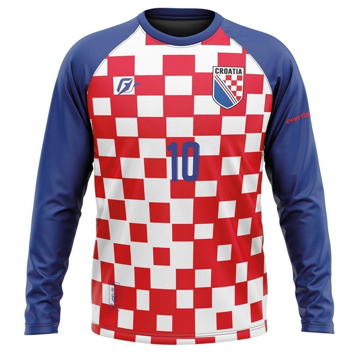 Camiseta Manga Longa Filtro UV Croácia Retrô Vatreni Menor preço em Camiseta Manga Longa Filtro UV Croácia Retrô Vatreni