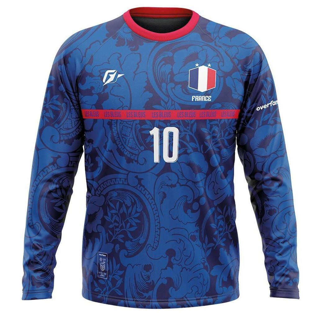 Camiseta Manga Longa Filtro UV França Retrô Les Bleus