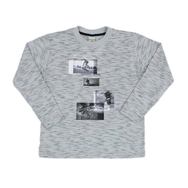 Camiseta manga longa flame com estampa Have Fun