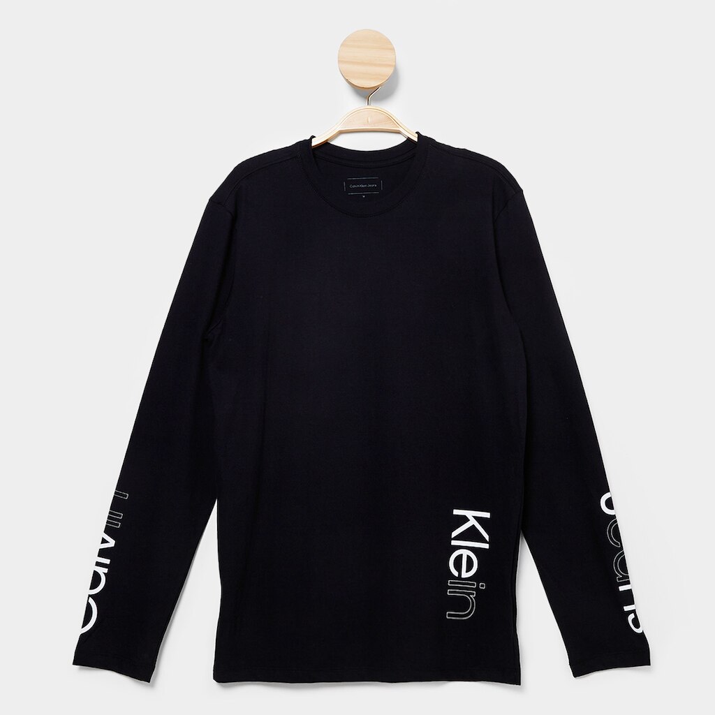 Camiseta Manga Longa Infantil Calvin Klein Casual Menino