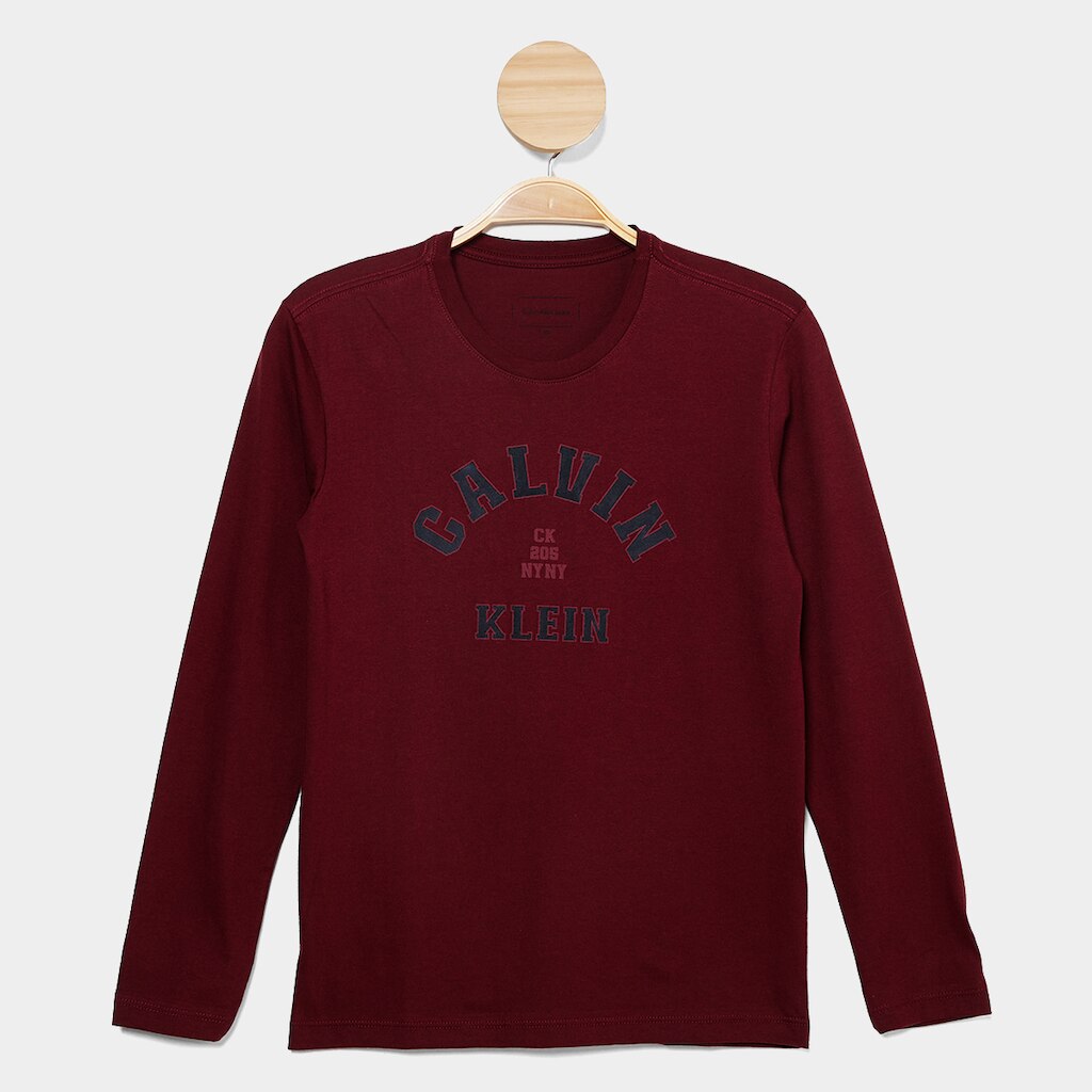 Camiseta Manga Longa Infantil Calvin Klein Varsity Menino