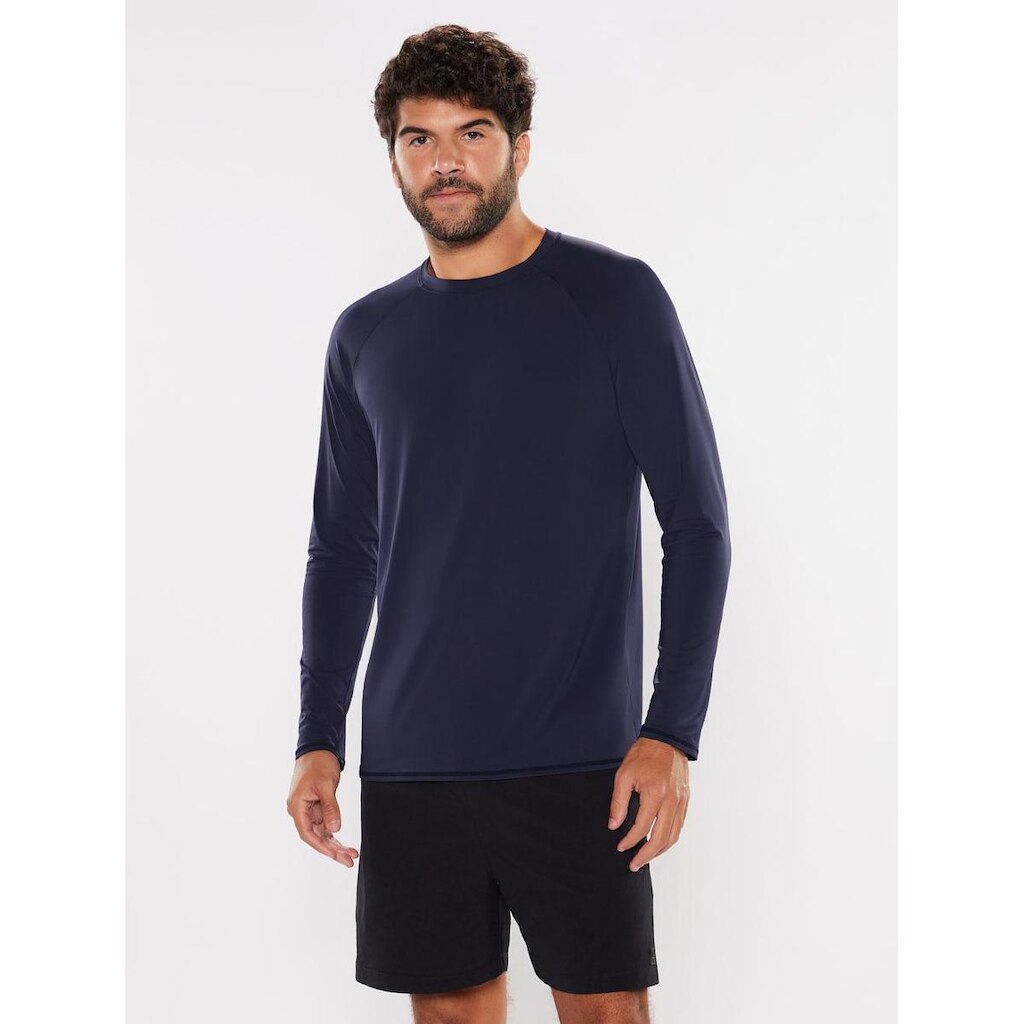 Camiseta Manga Longa Lisa U.V Masculino