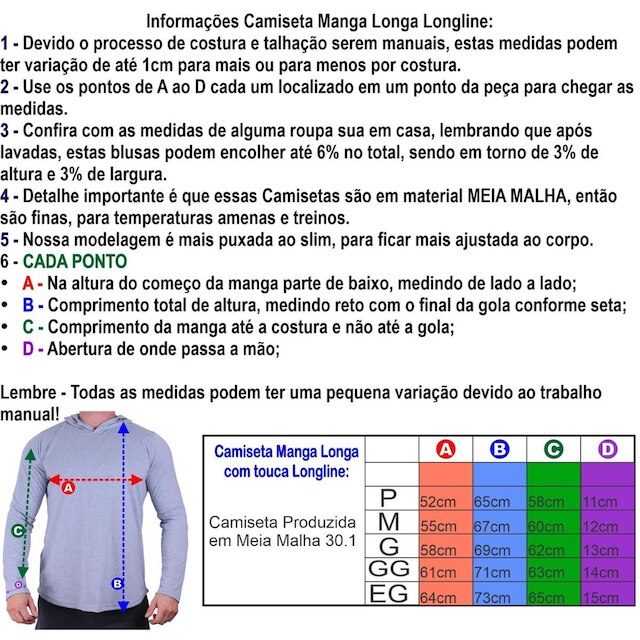 Camiseta Manga Longa Longline Com Touca MXD Conceito o Estilo Do Iverno
