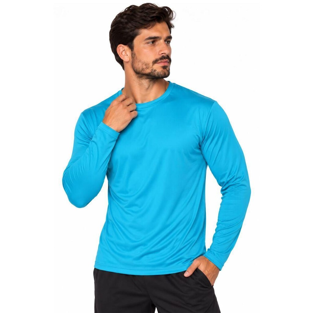 Camiseta Manga Longa Masculina Dry Academia Fit