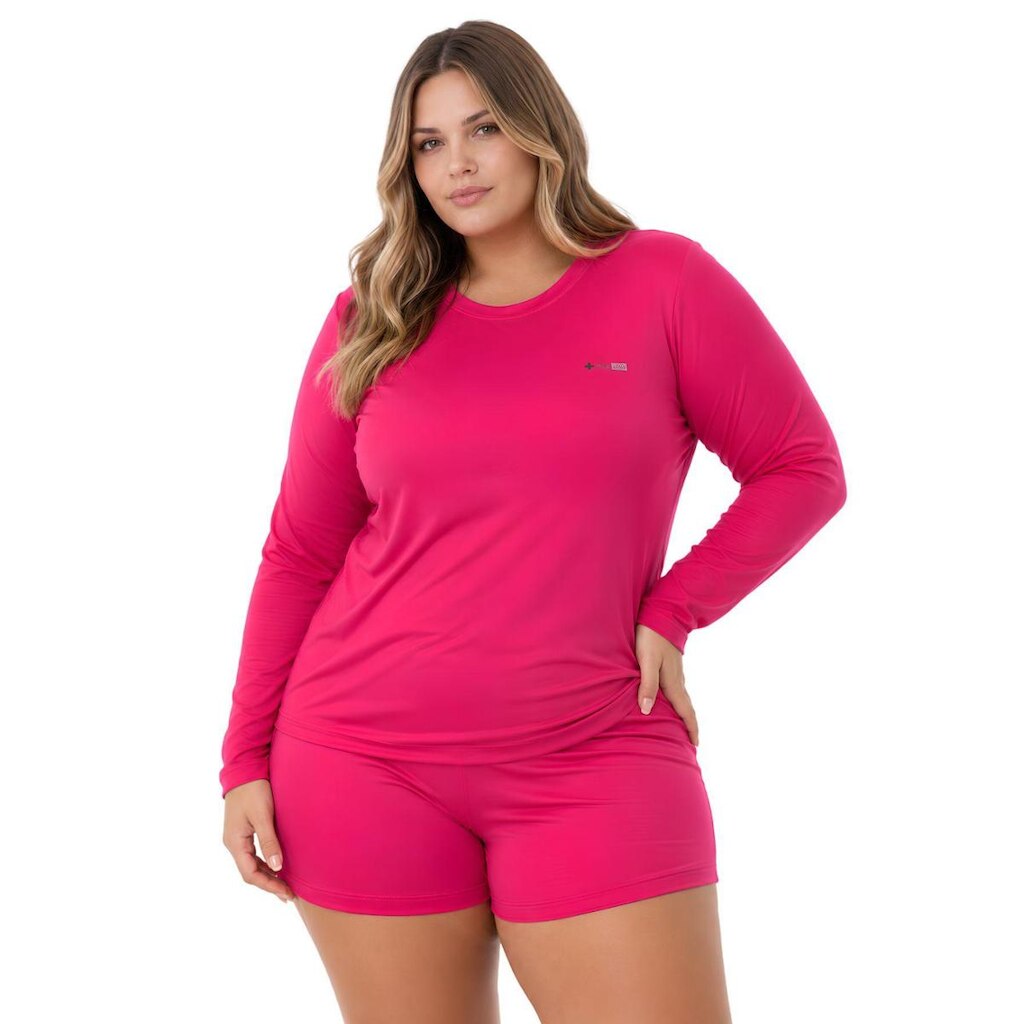 Camiseta Manga Longa Proteção UV FPS50 Feminino Plus Size