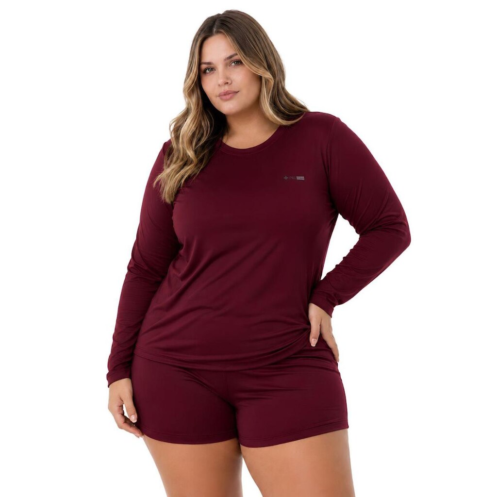 Camiseta Manga Longa Proteção UV FPS50 Feminino Plus Size